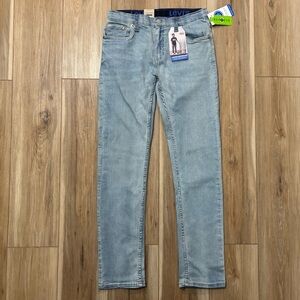 NWT  Levi 502 Regular Taper Stretch 16 (28x30) Light Wash Adjustable Waist